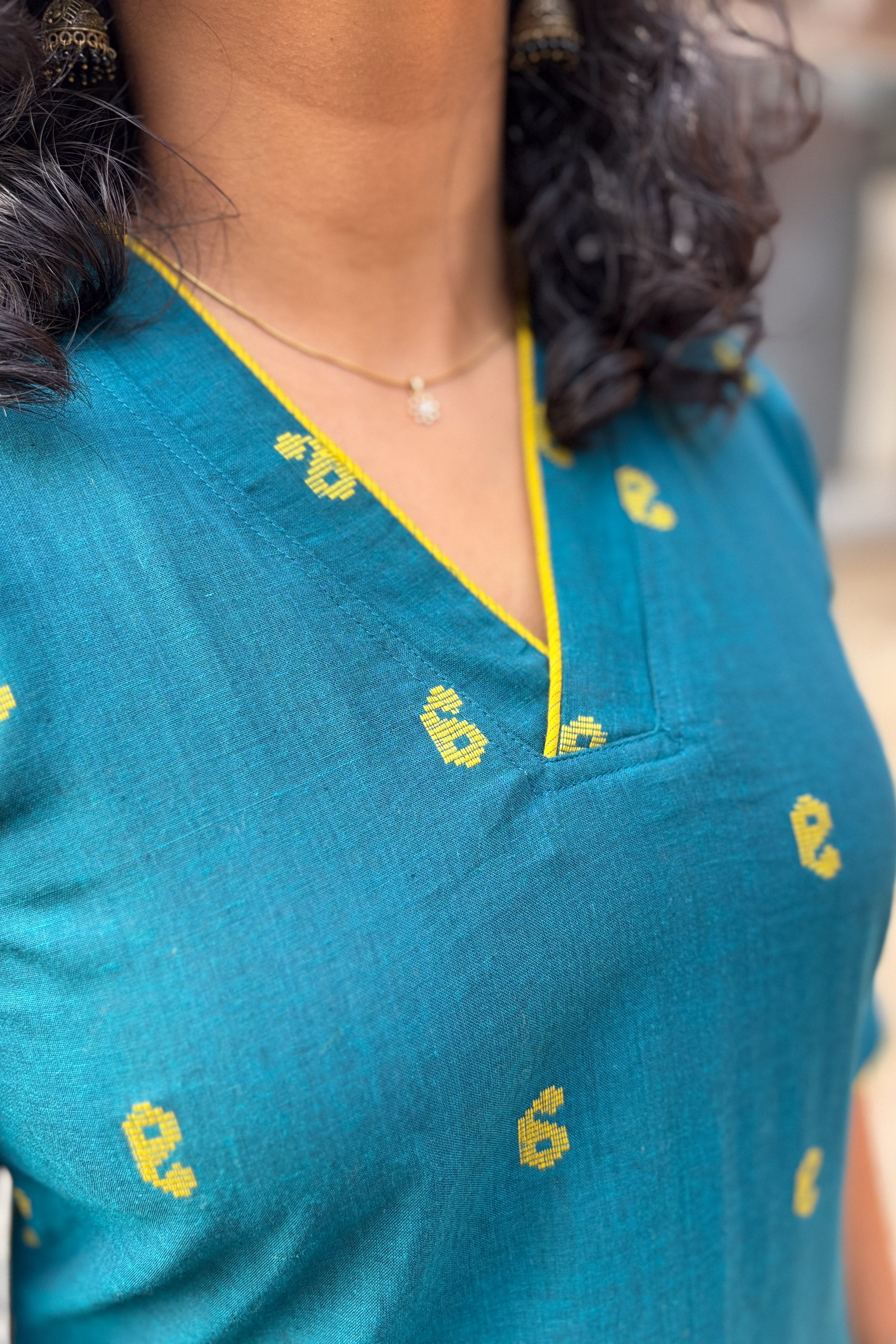 Peacock South Cotton Straight Kurta