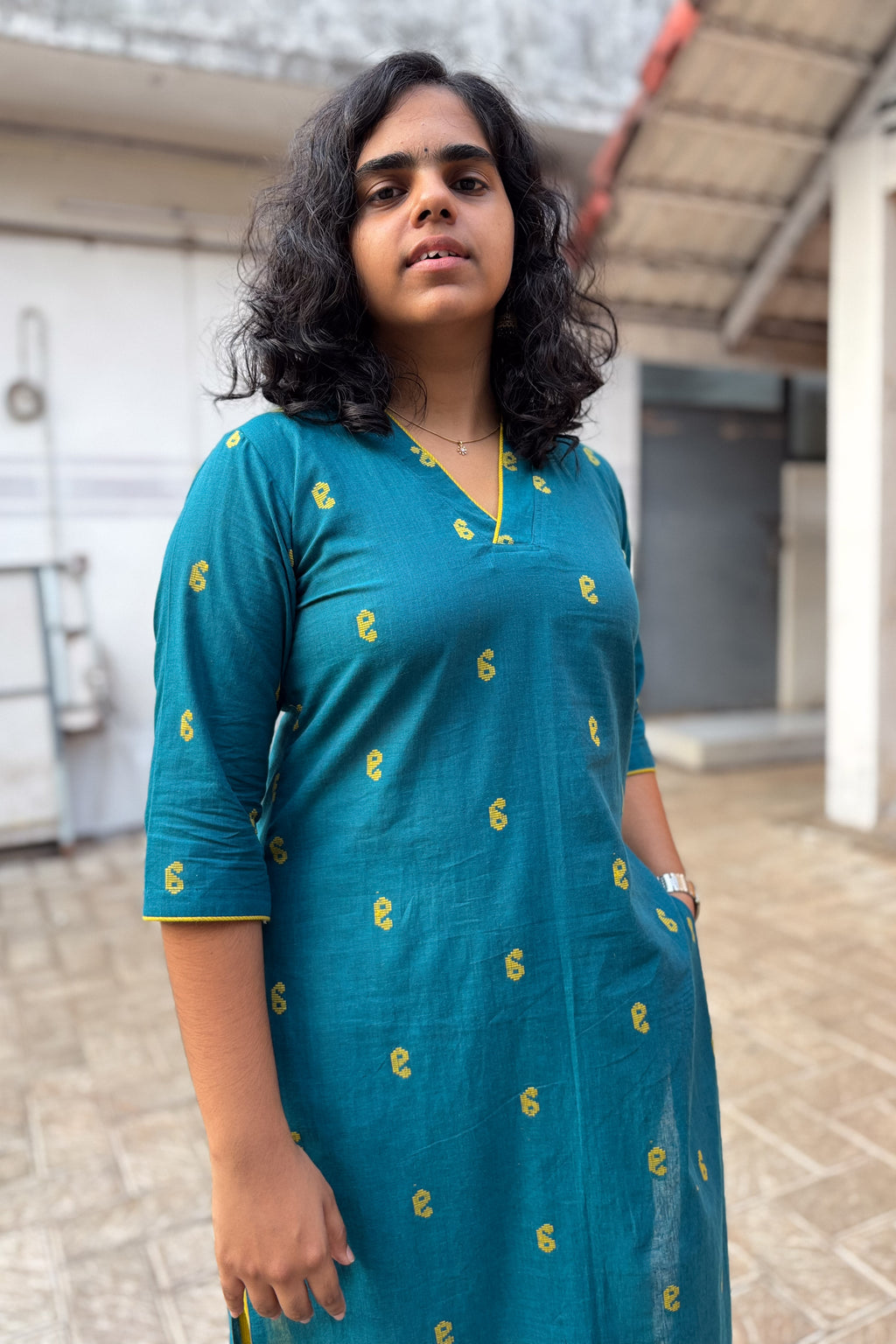 Peacock South Cotton Straight Kurta