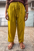 Lemon Yellow South Cotton Straight Pants