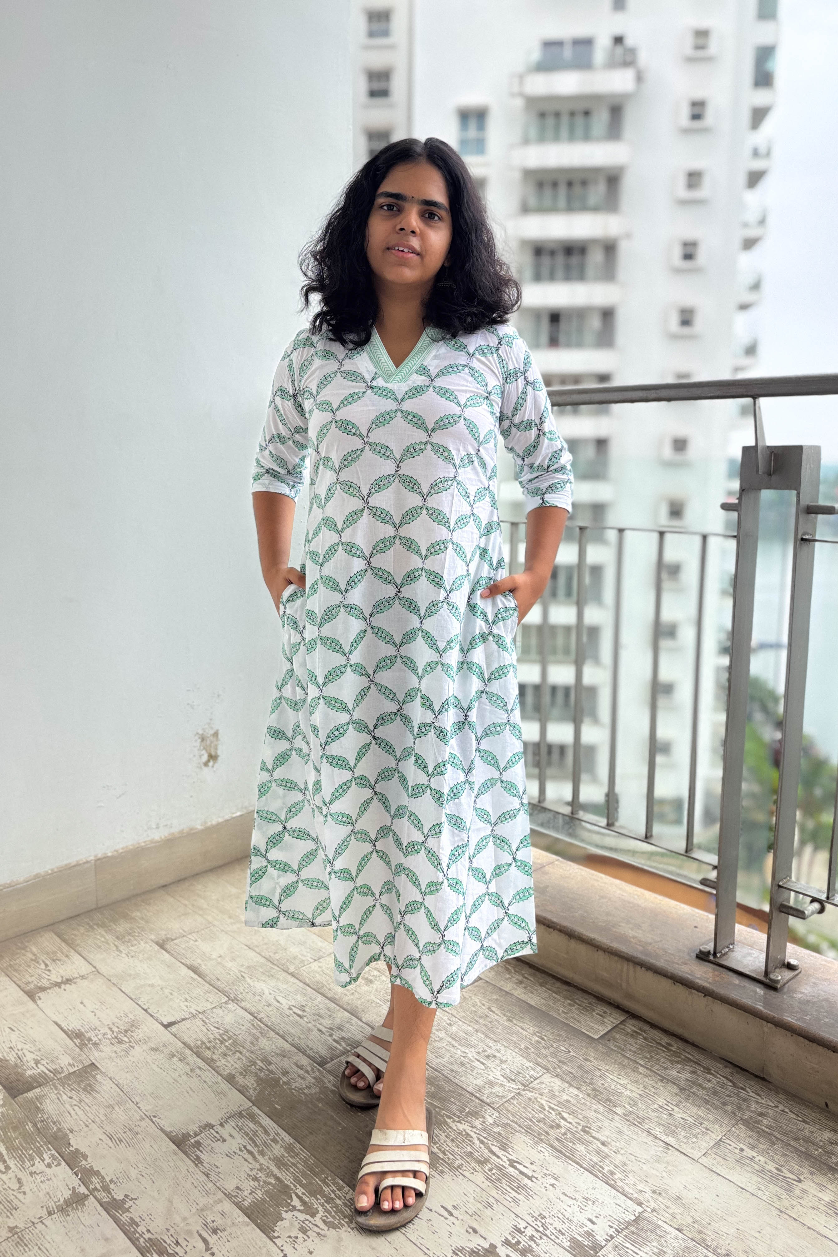 Maranta Sanganeri Aline Dress