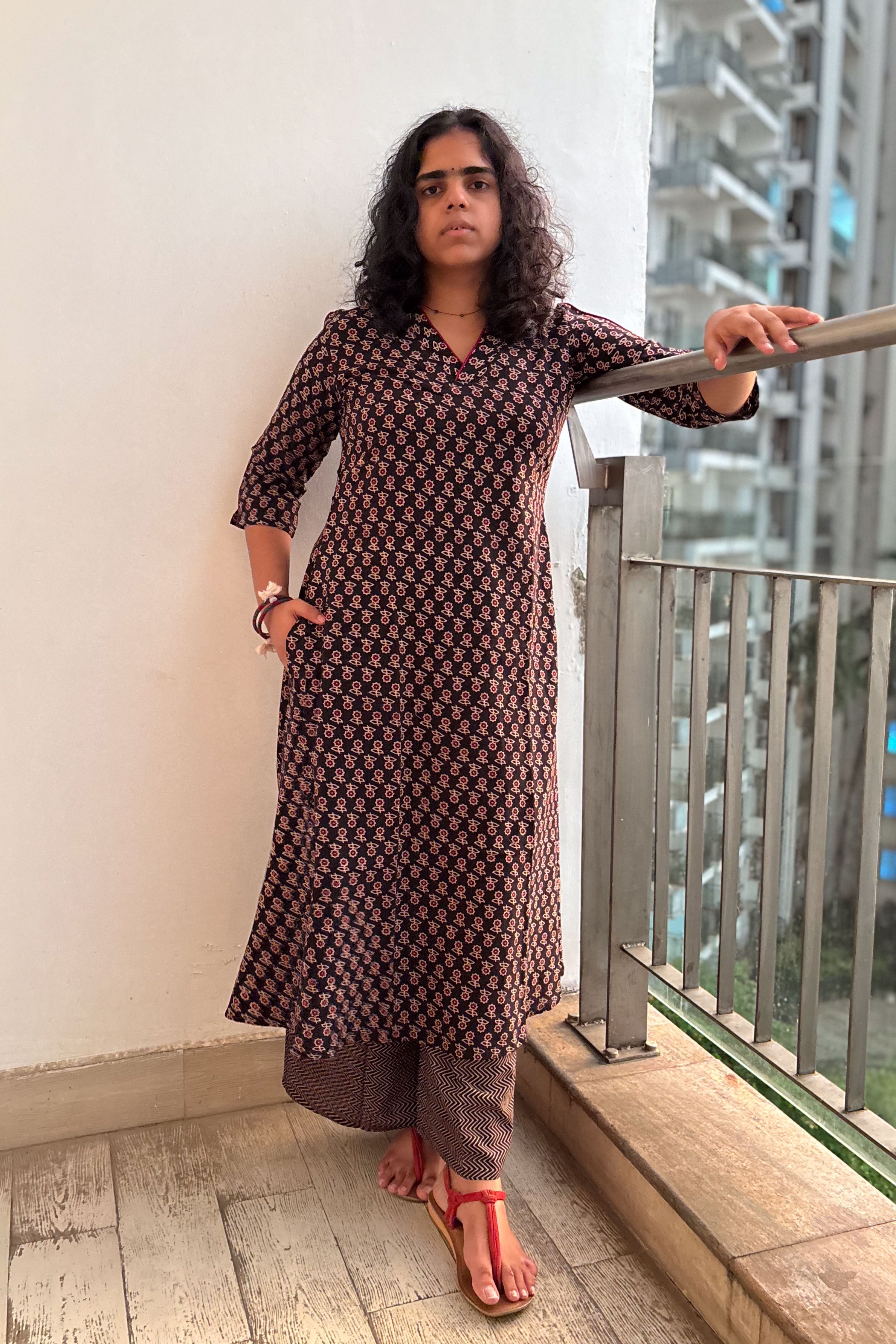 Mrinali Black Aline Dress