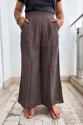 Black Stripes Pure Cotton Parallel Pants
