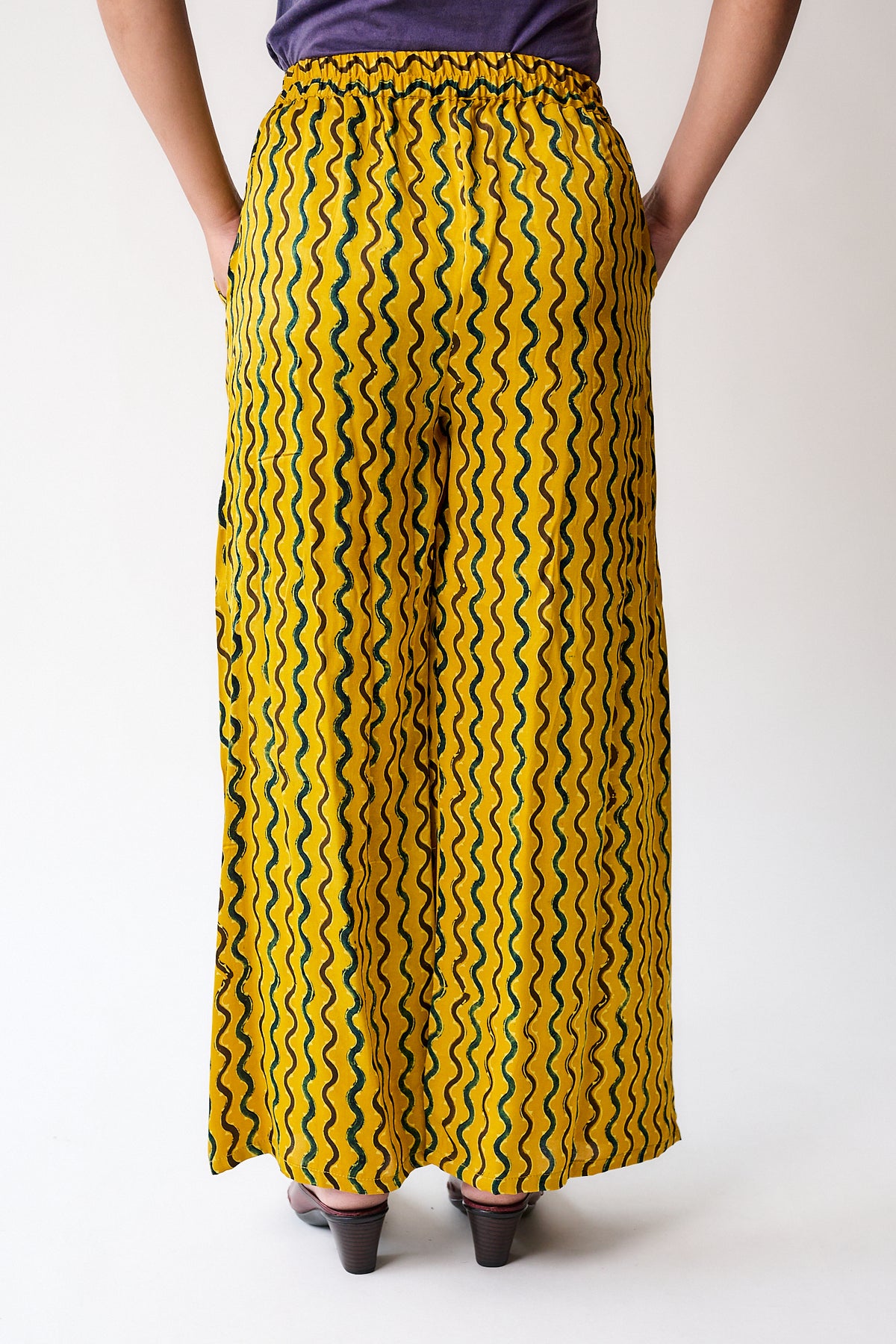 Ravani Stripes Yellow Modal Parallel Pants