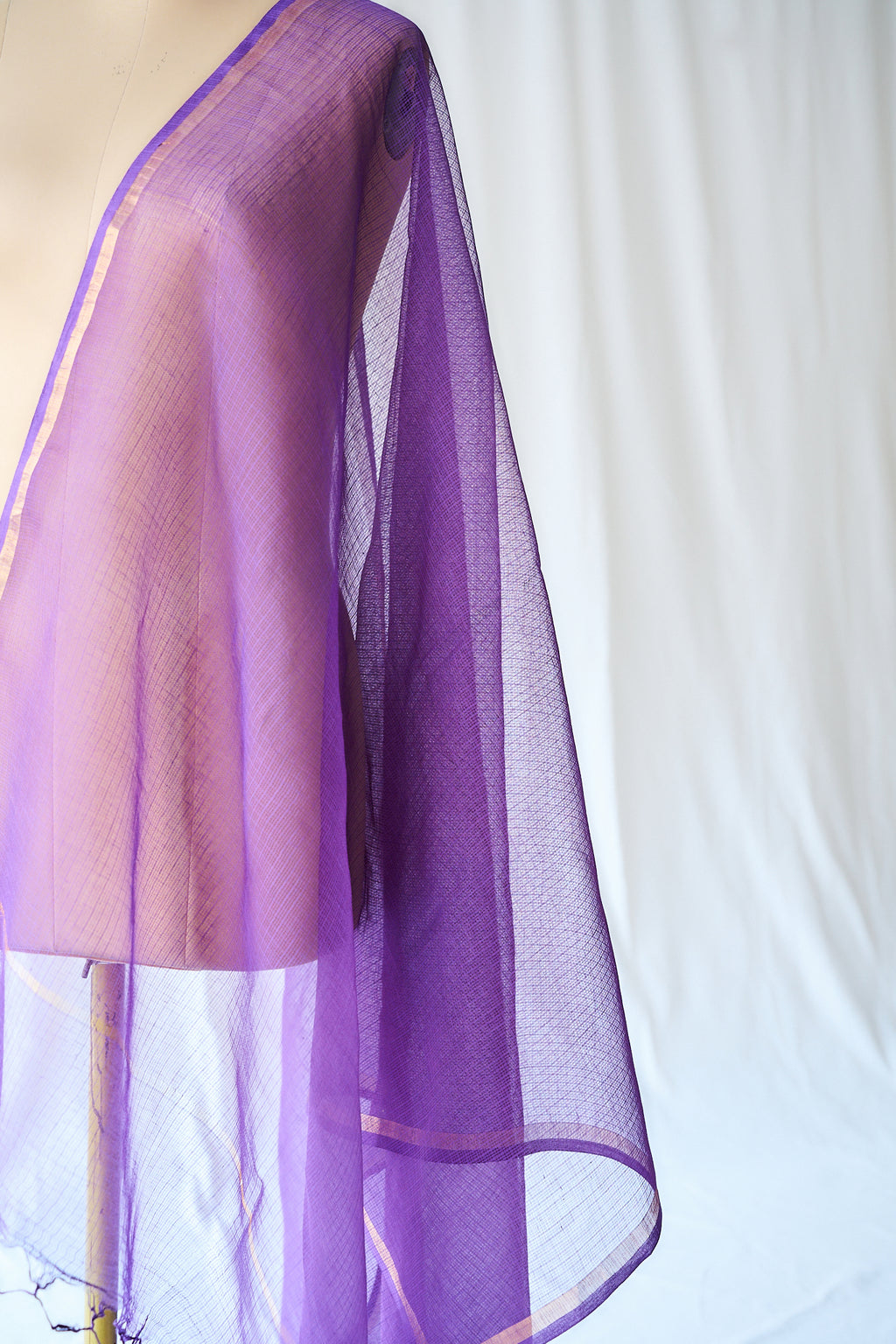 Lavender Plain Kota Doria Dupatta