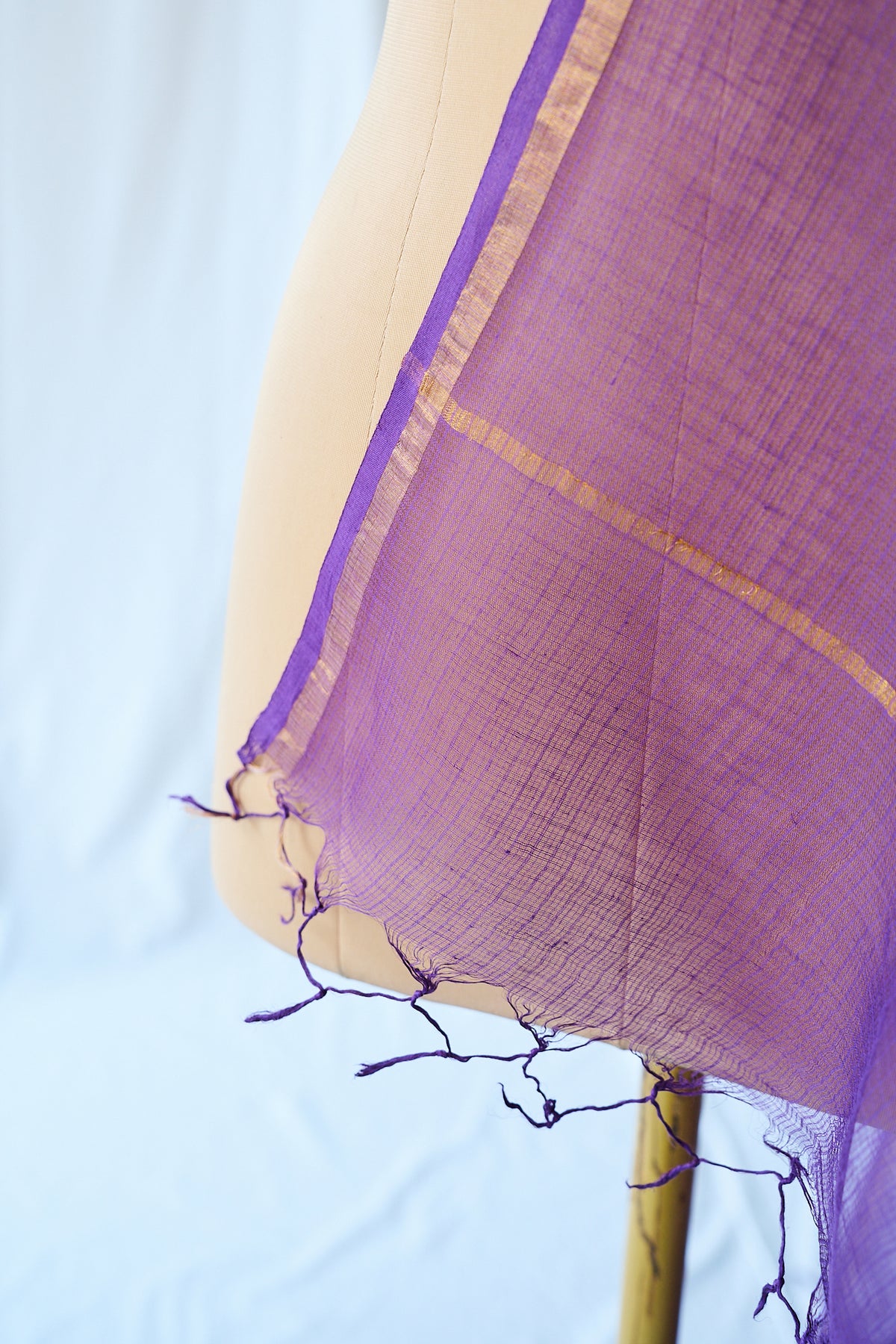 Lavender Plain Kota Doria Dupatta