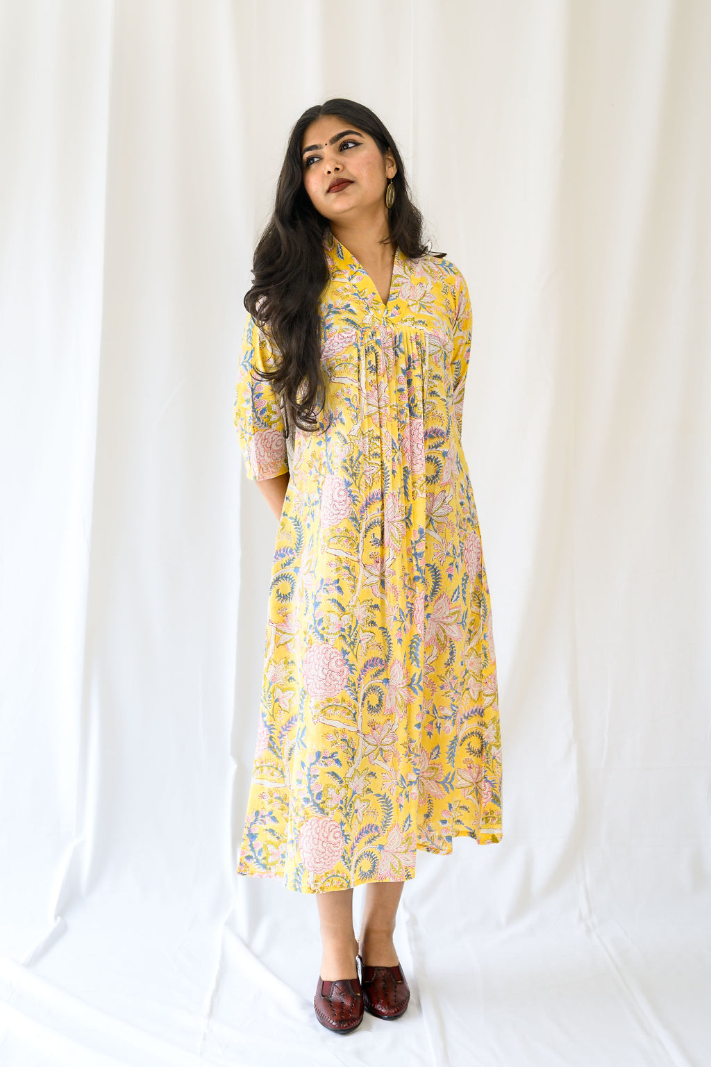 Lemonade Skies Sanganeri Dress