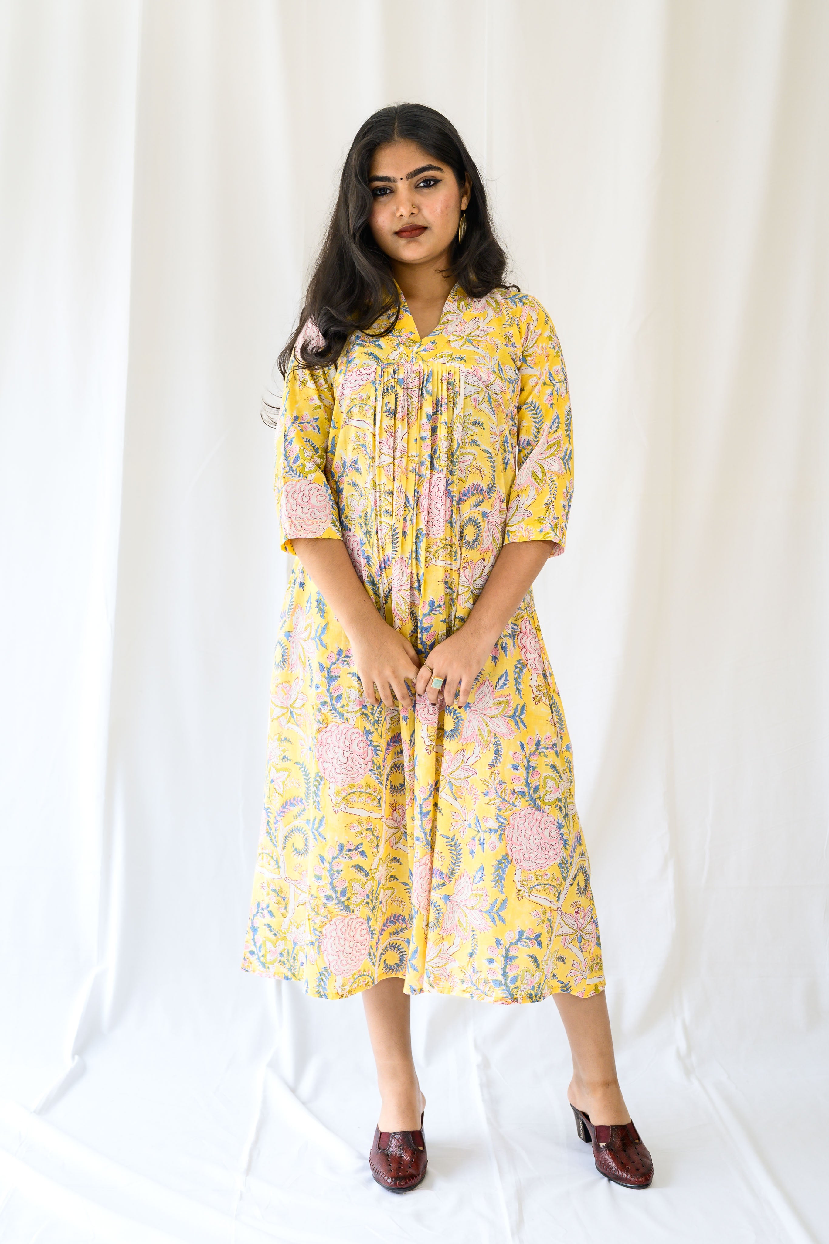 Lemonade Skies Sanganeri Dress