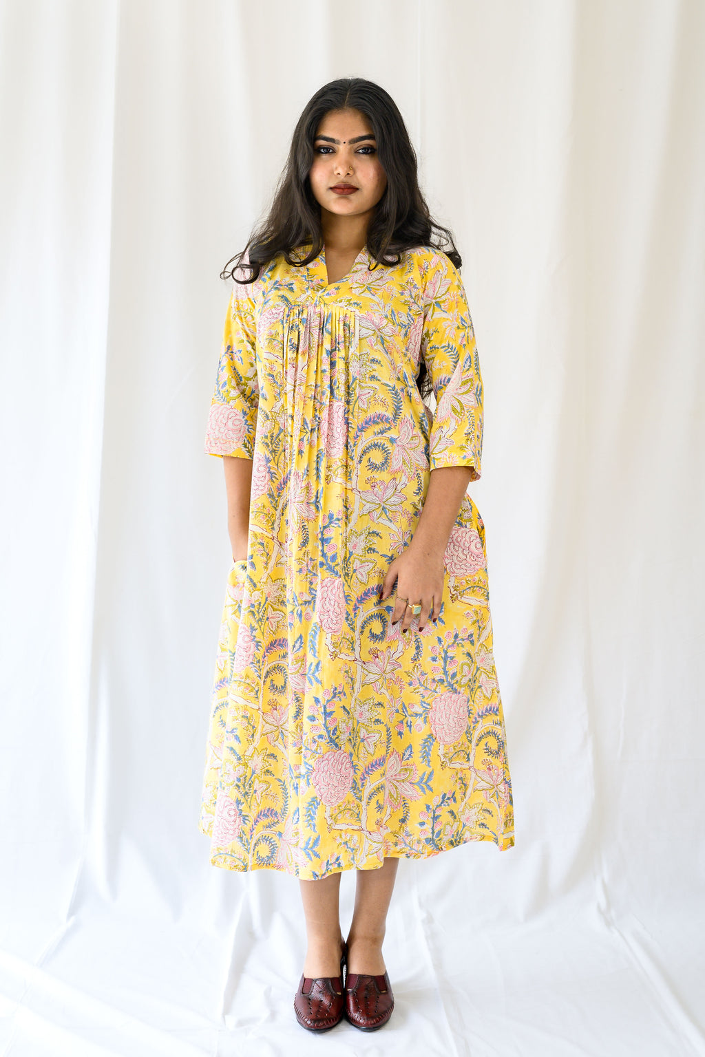 Lemonade Skies Sanganeri Dress