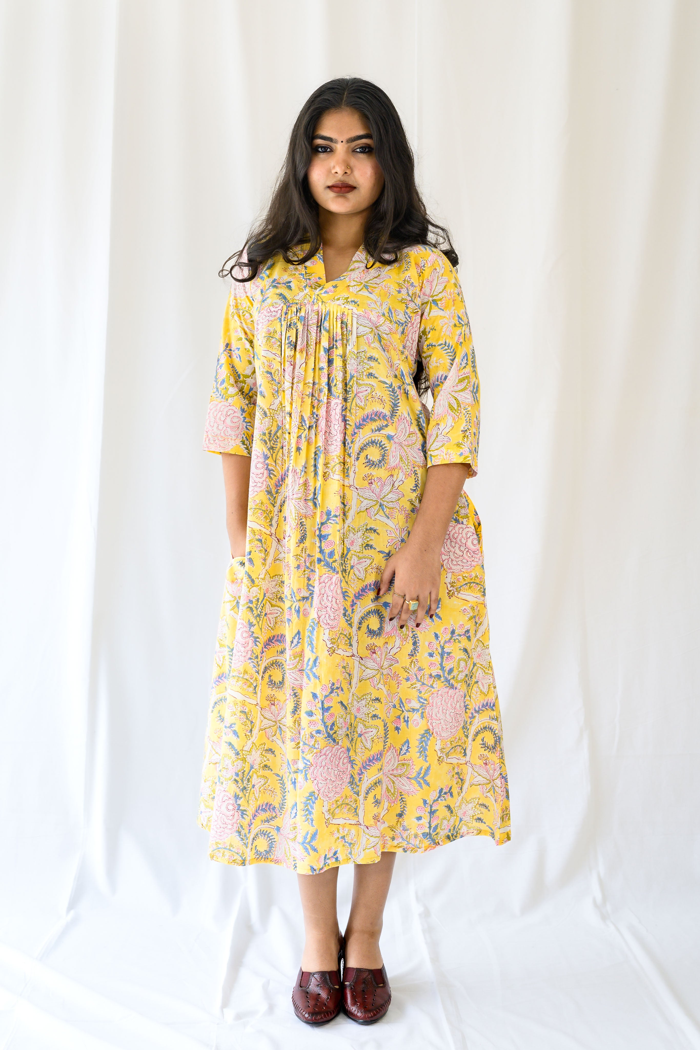 Lemonade Skies Sanganeri Dress