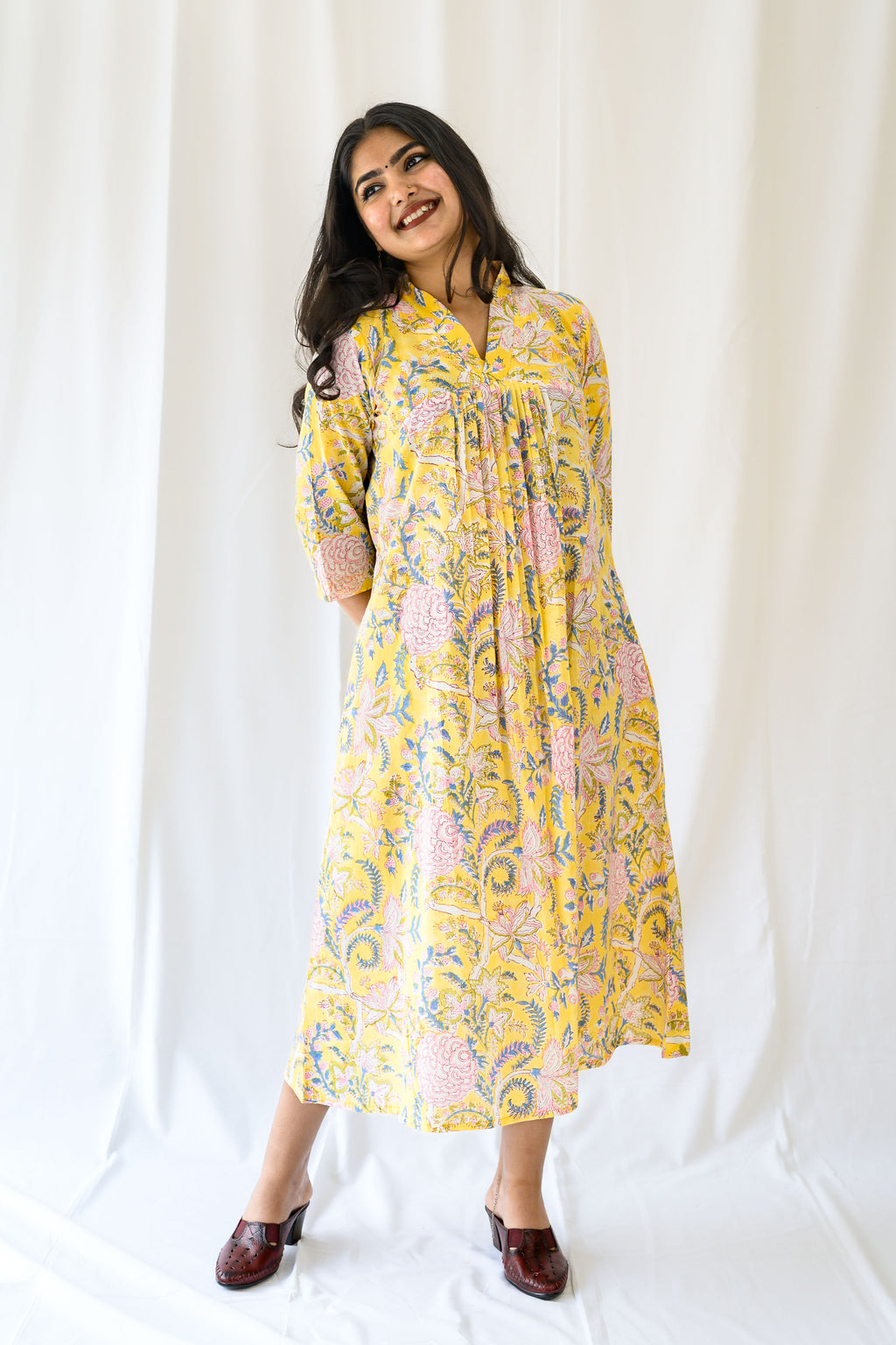 Lemonade Skies Sanganeri Dress