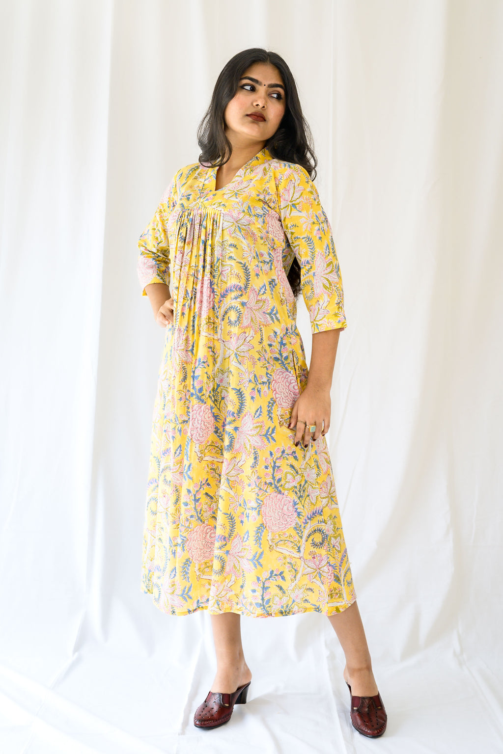 Lemonade Skies Sanganeri Dress
