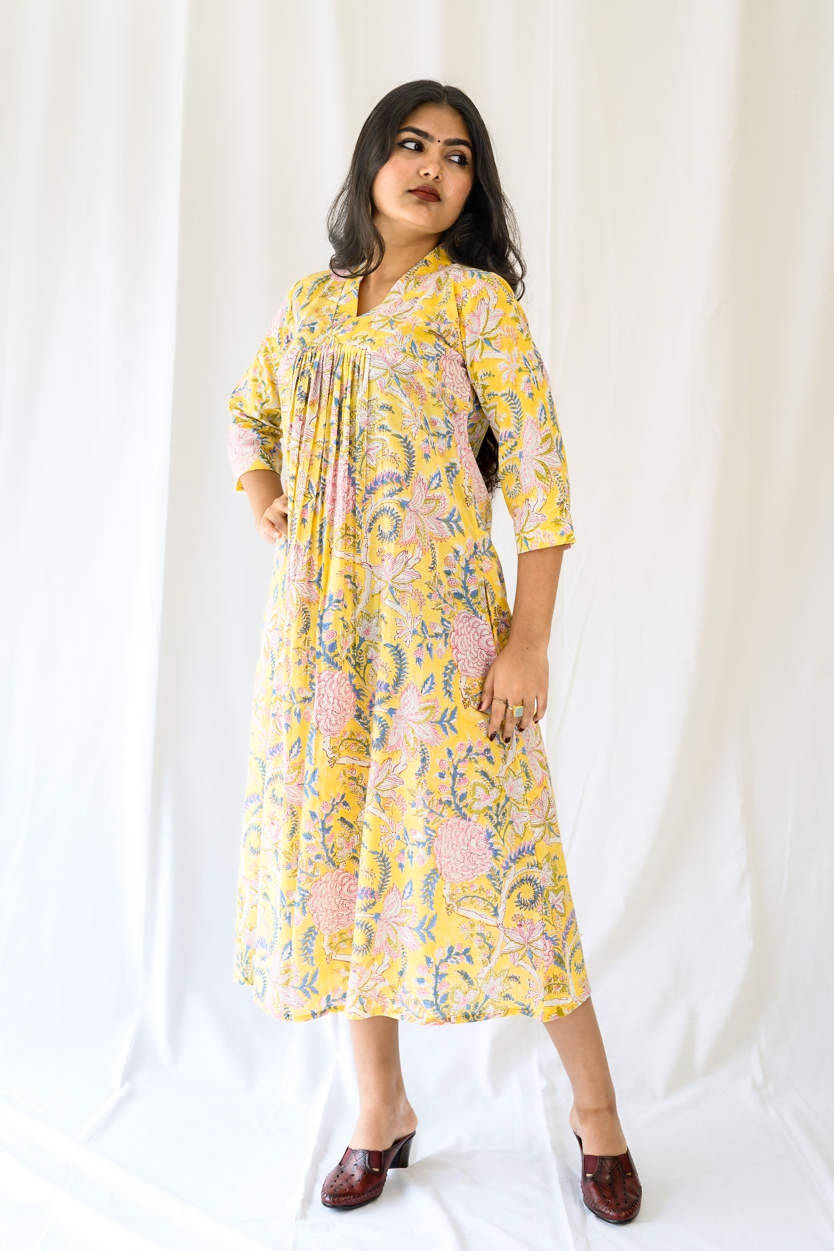 Lemonade Skies Sanganeri Dress