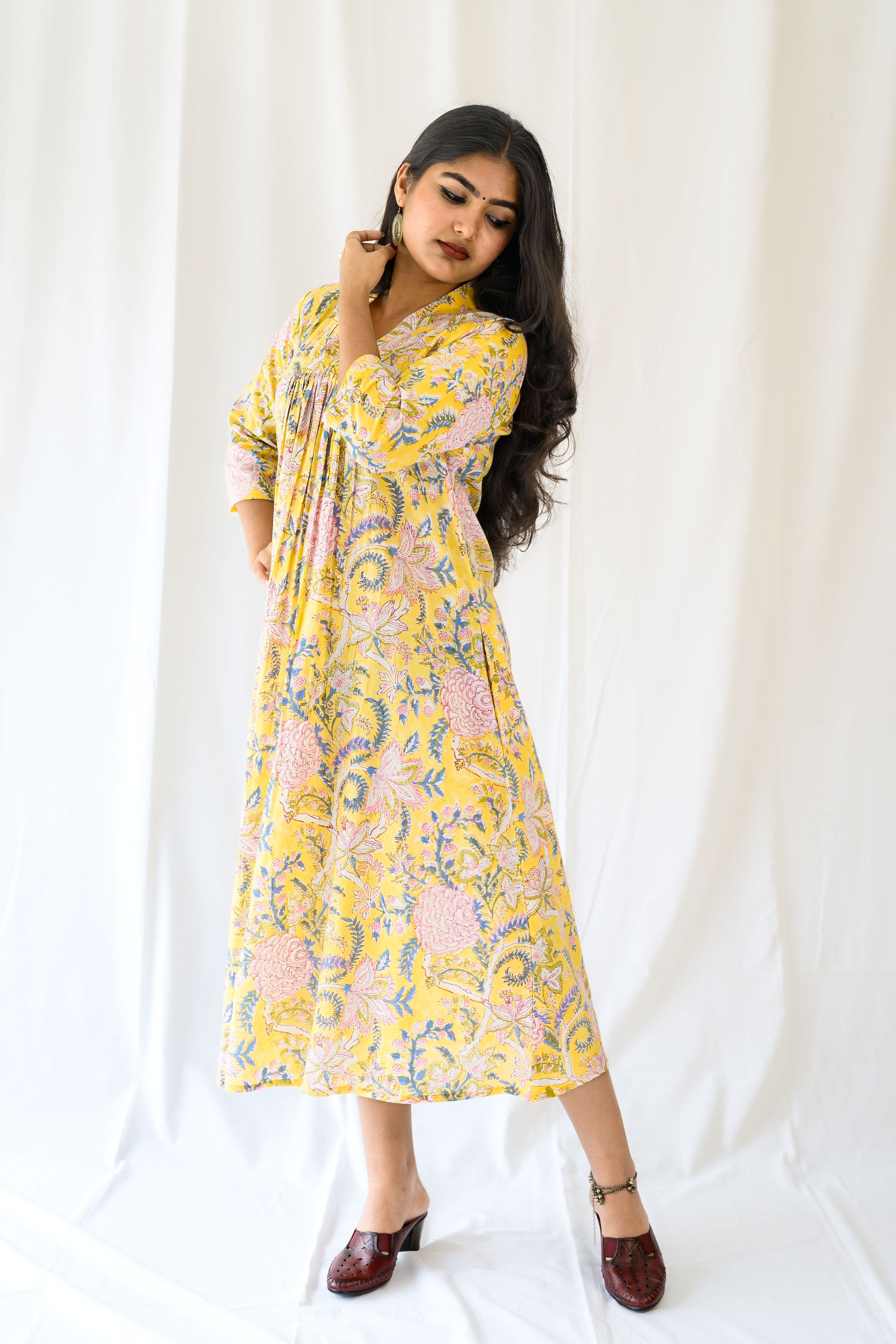Lemonade Skies Sanganeri Dress