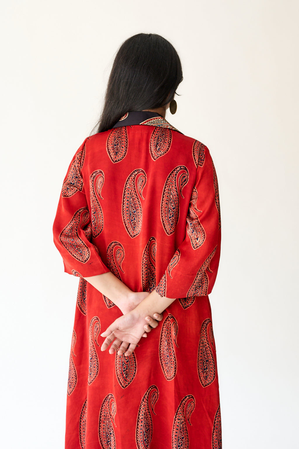 Naqsh Red Modal Ajrakh Dress