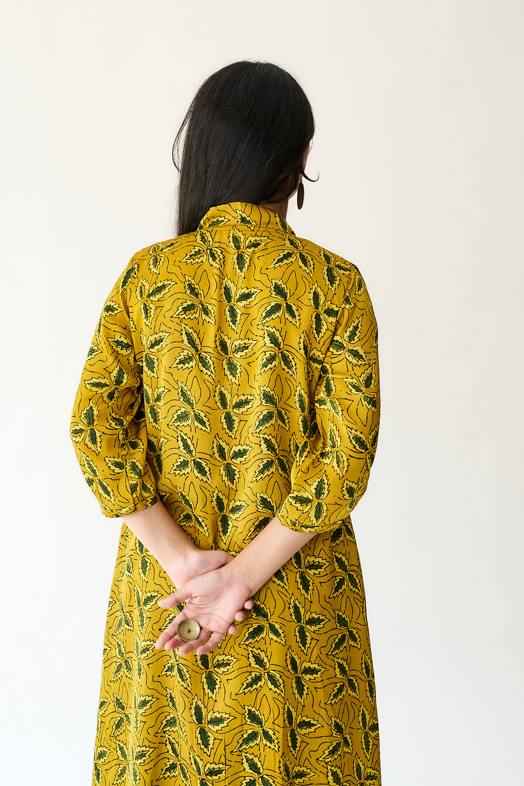 Gulbahar Yellow Modal Ajrakh Dress