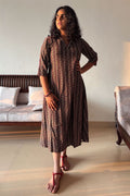 Anuragini Black Aline Dress - Lobha Deepthis