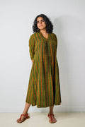 Araaya Ajrakh Stripes Dress - Lobha Deepthis