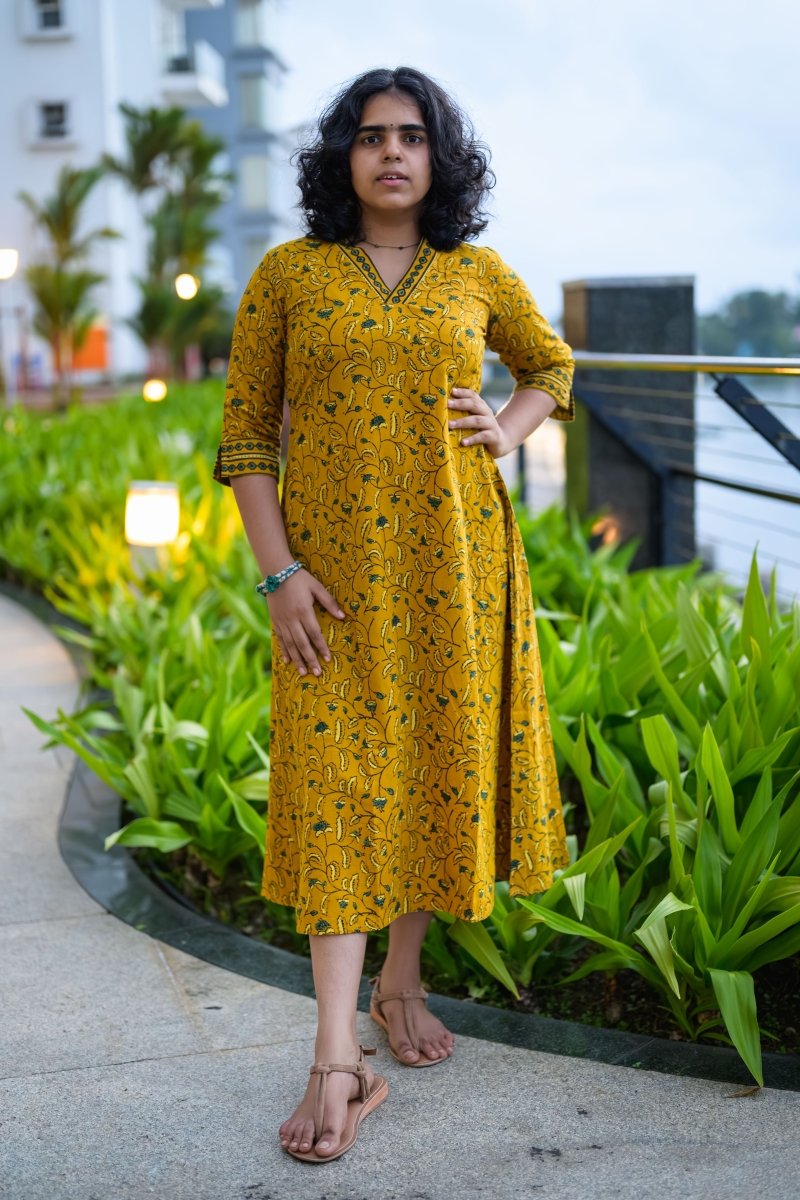 Arunya Ajrakh Dress - Lobha Deepthis