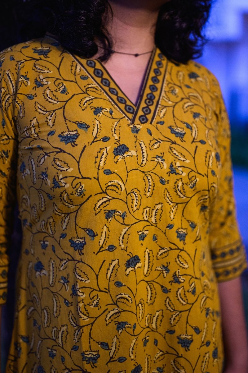 Arunya Ajrakh Dress - Lobha Deepthis