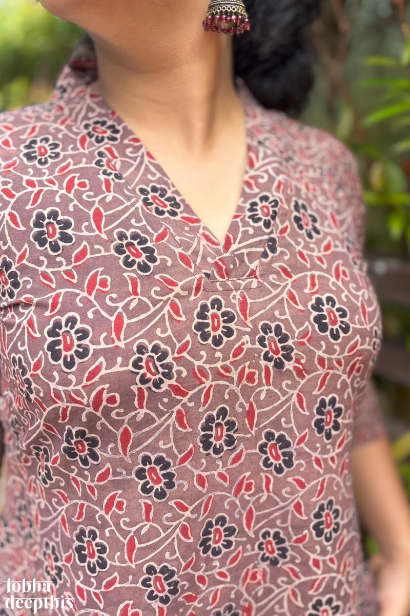 Chocolate Vines Aline Kurta - Lobha Deepthis