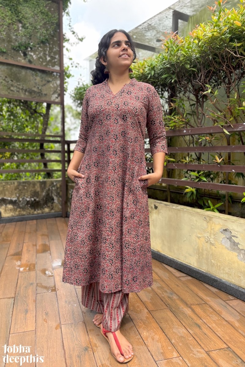 Chocolate Vines Aline Kurta - Lobha Deepthis