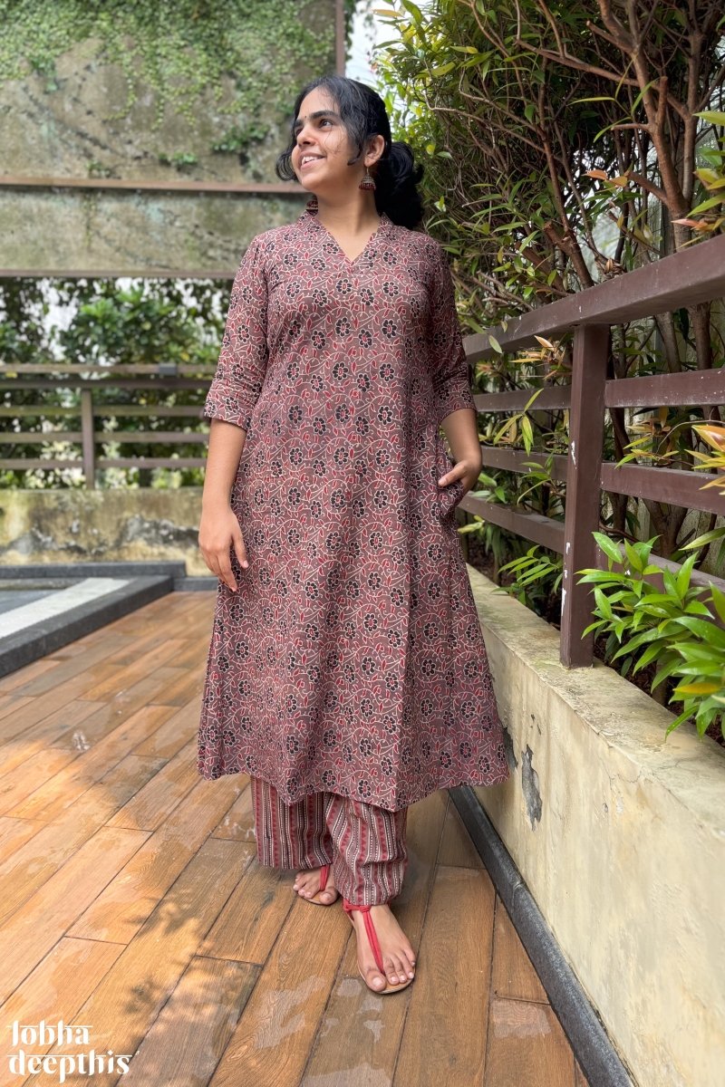Chocolate Vines Aline Kurta - Lobha Deepthis