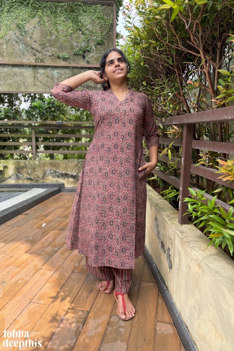 Chocolate Vines Aline Kurta - Lobha Deepthis