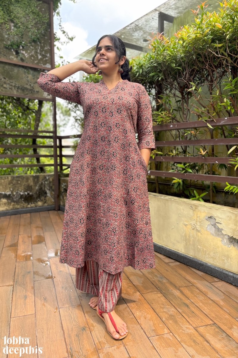Chocolate Vines Aline Kurta - Lobha Deepthis