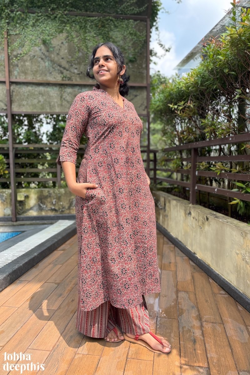 Chocolate Vines Aline Kurta - Lobha Deepthis