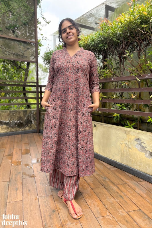 Chocolate Vines Aline Kurta - Lobha Deepthis