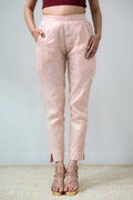 Copper Tissue Pencil Pants - Lobha Deepthis