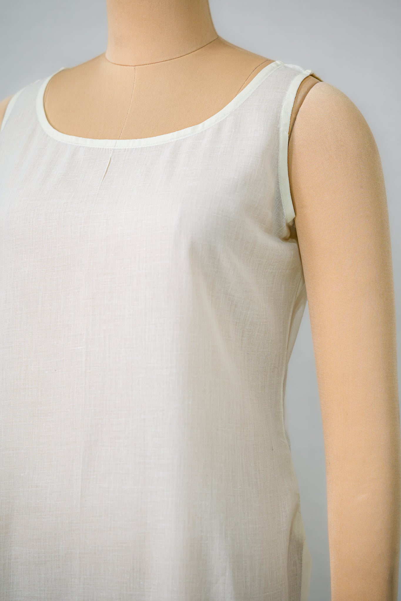 Cotton Round Neck Long Inner Slip - Lobha Deepthis