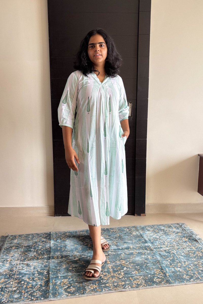 Daruka Sanganeri Dress - Lobha Deepthis