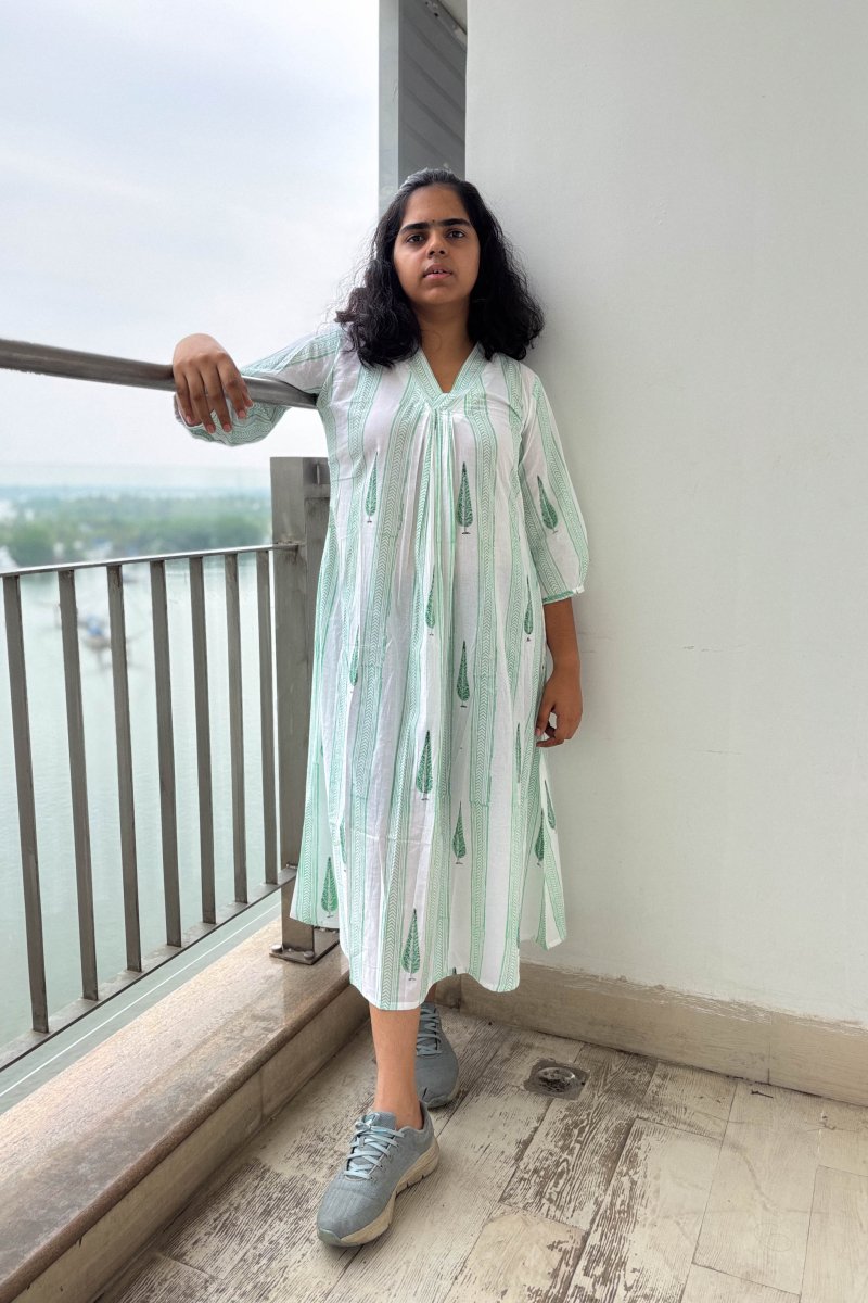 Daruka Sanganeri Dress - Lobha Deepthis