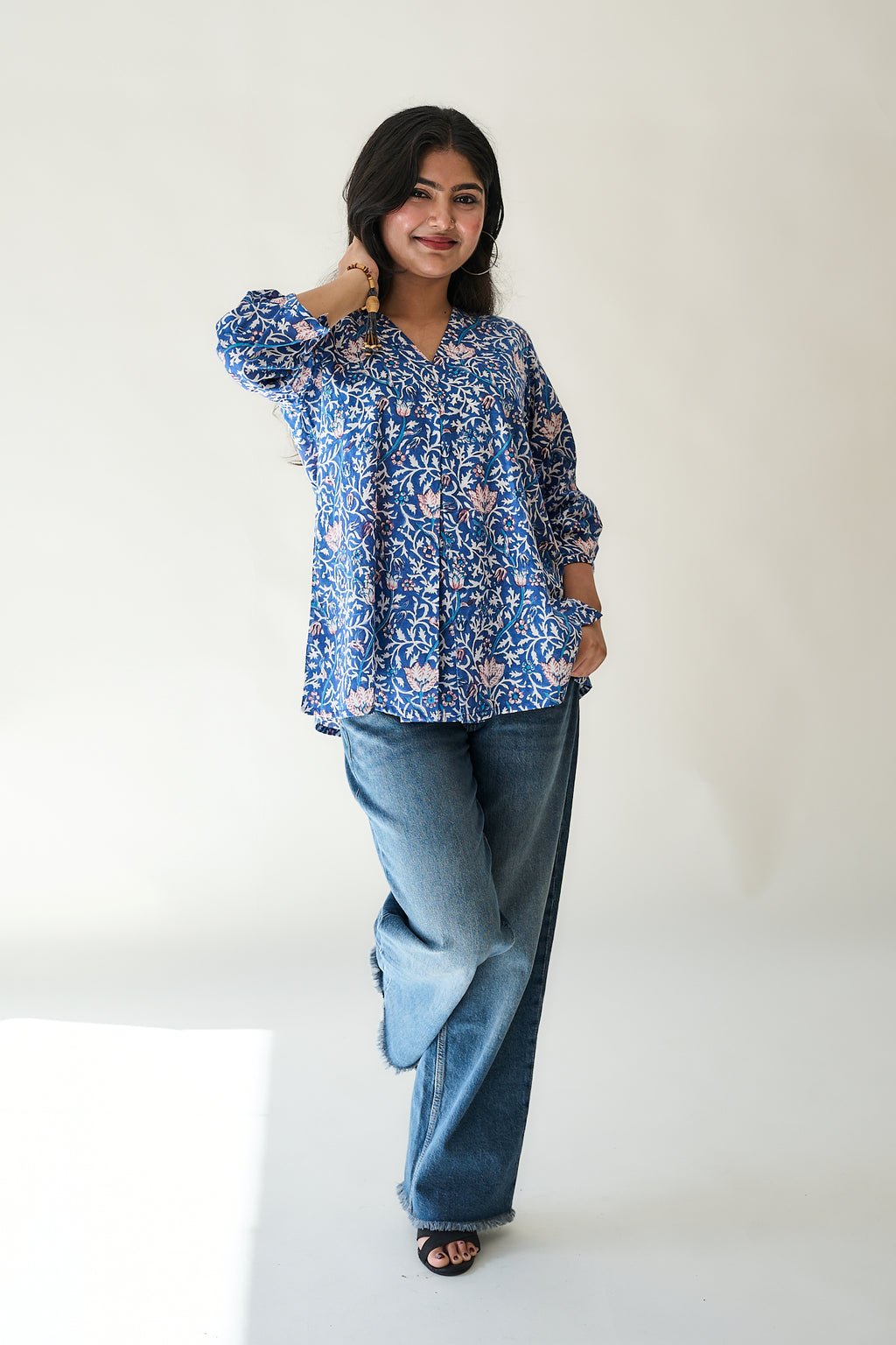 Della Sanganeri Pleated Short Top