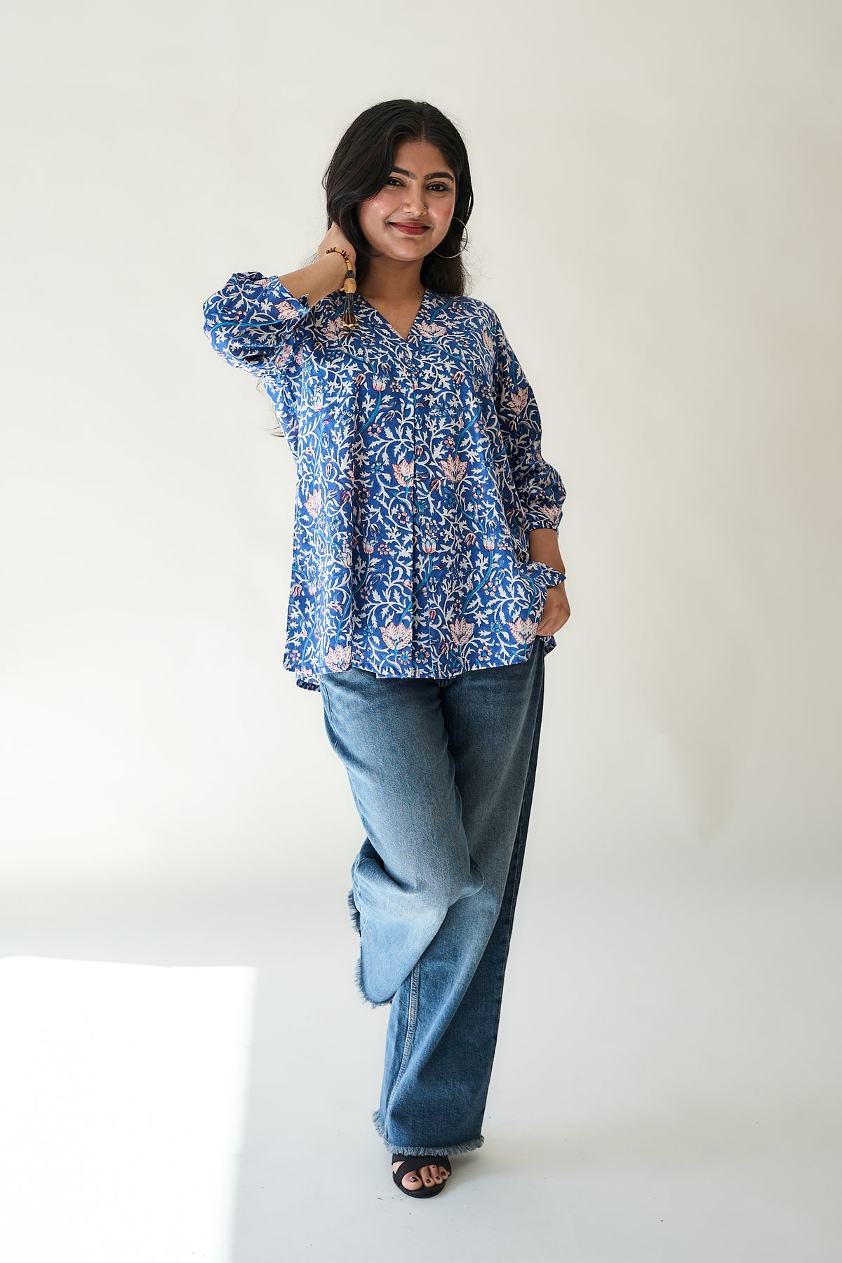 Della Sanganeri Pleated Short Top
