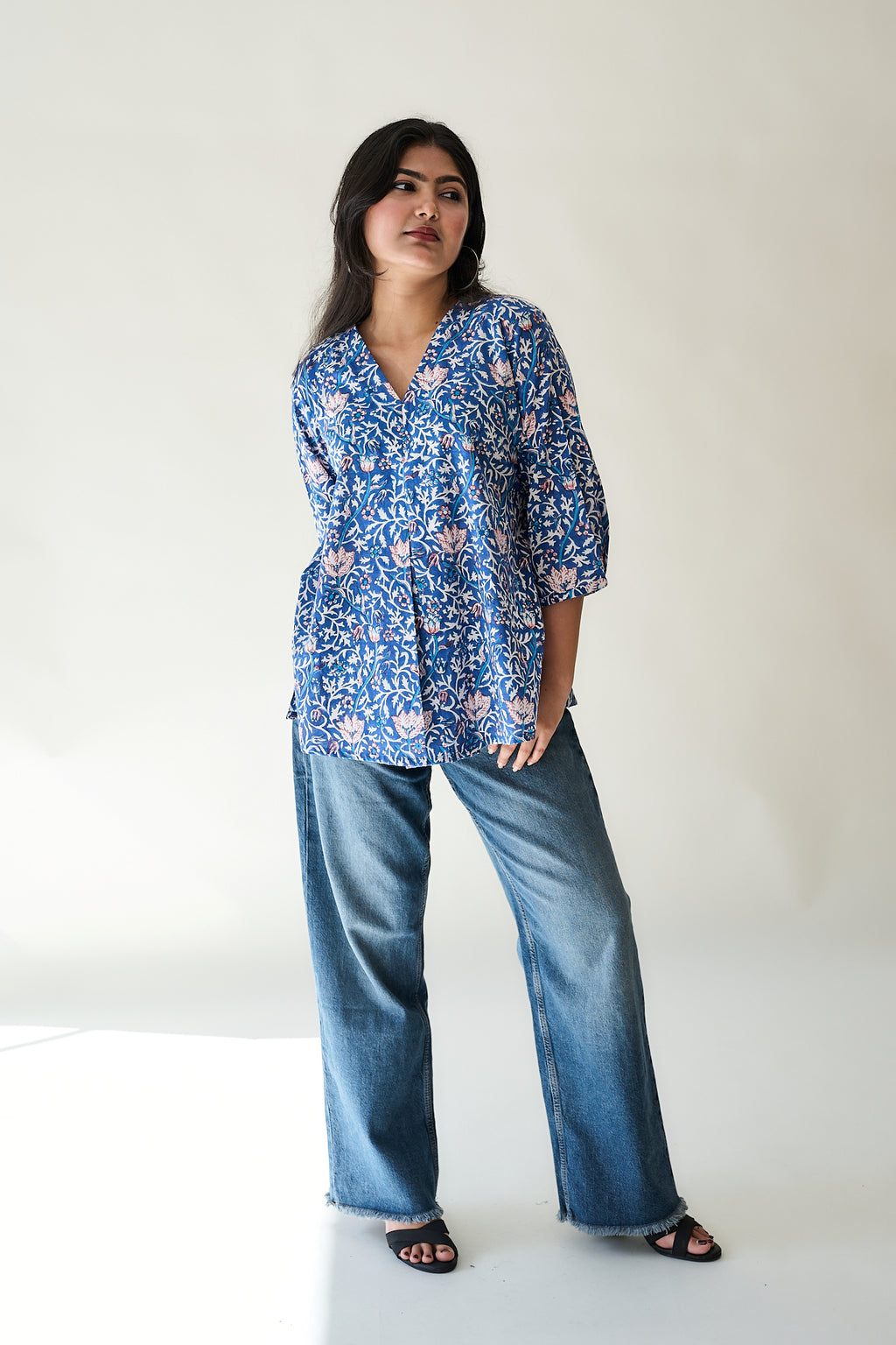 Della Sanganeri Pleated Short Top