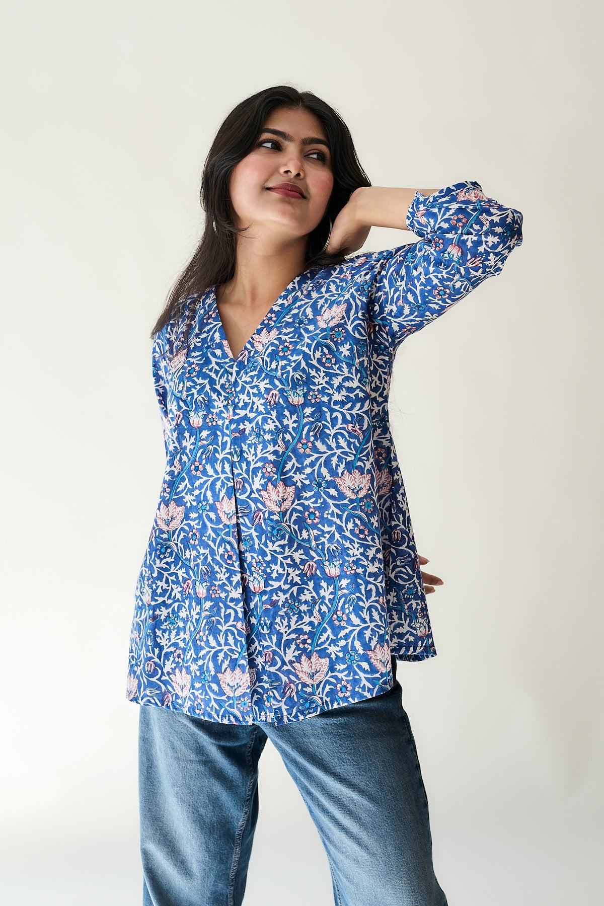 Della Sanganeri Pleated Short Top