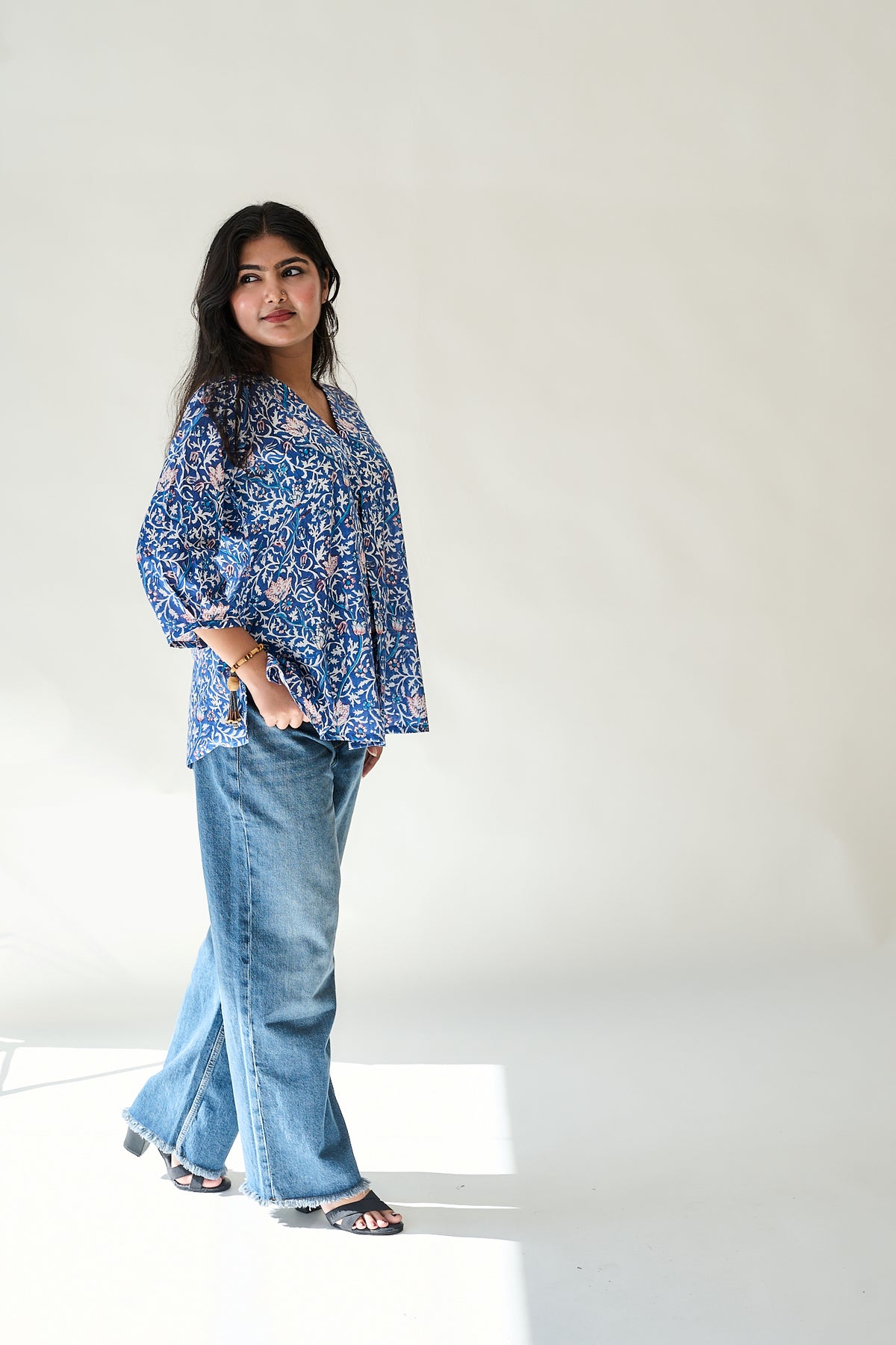 Della Sanganeri Pleated Short Top