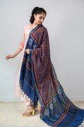 Dream Catcher Ajrakh Pure Cotton Dupatta - Lobha Deepthis