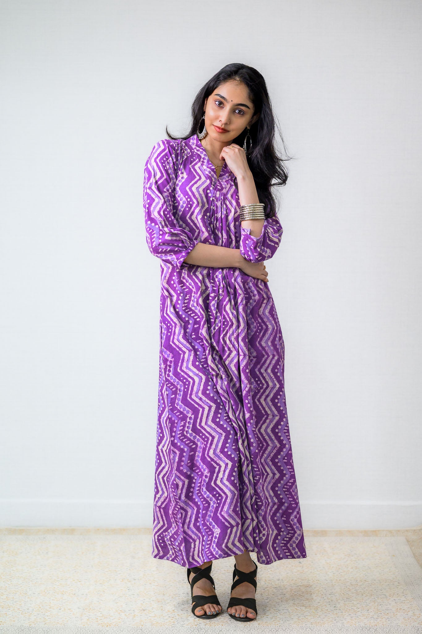 Evenfall Dabu Cotton Dress - Lobha Deepthis