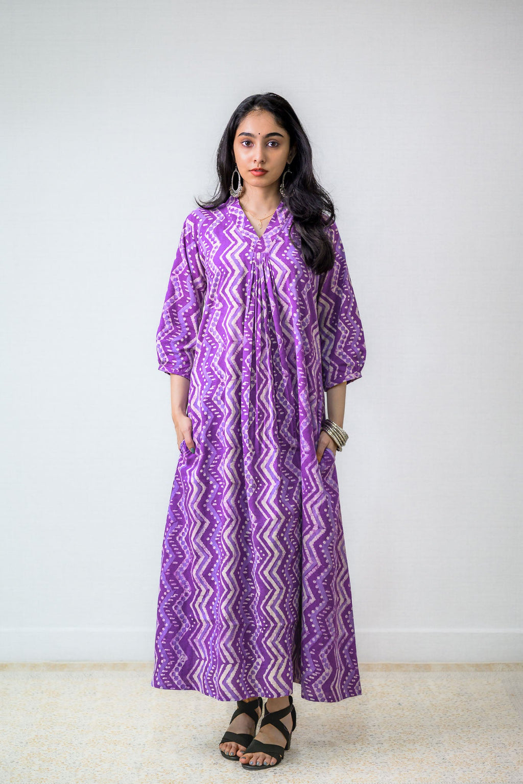 Evenfall Dabu Cotton Dress - Lobha Deepthis