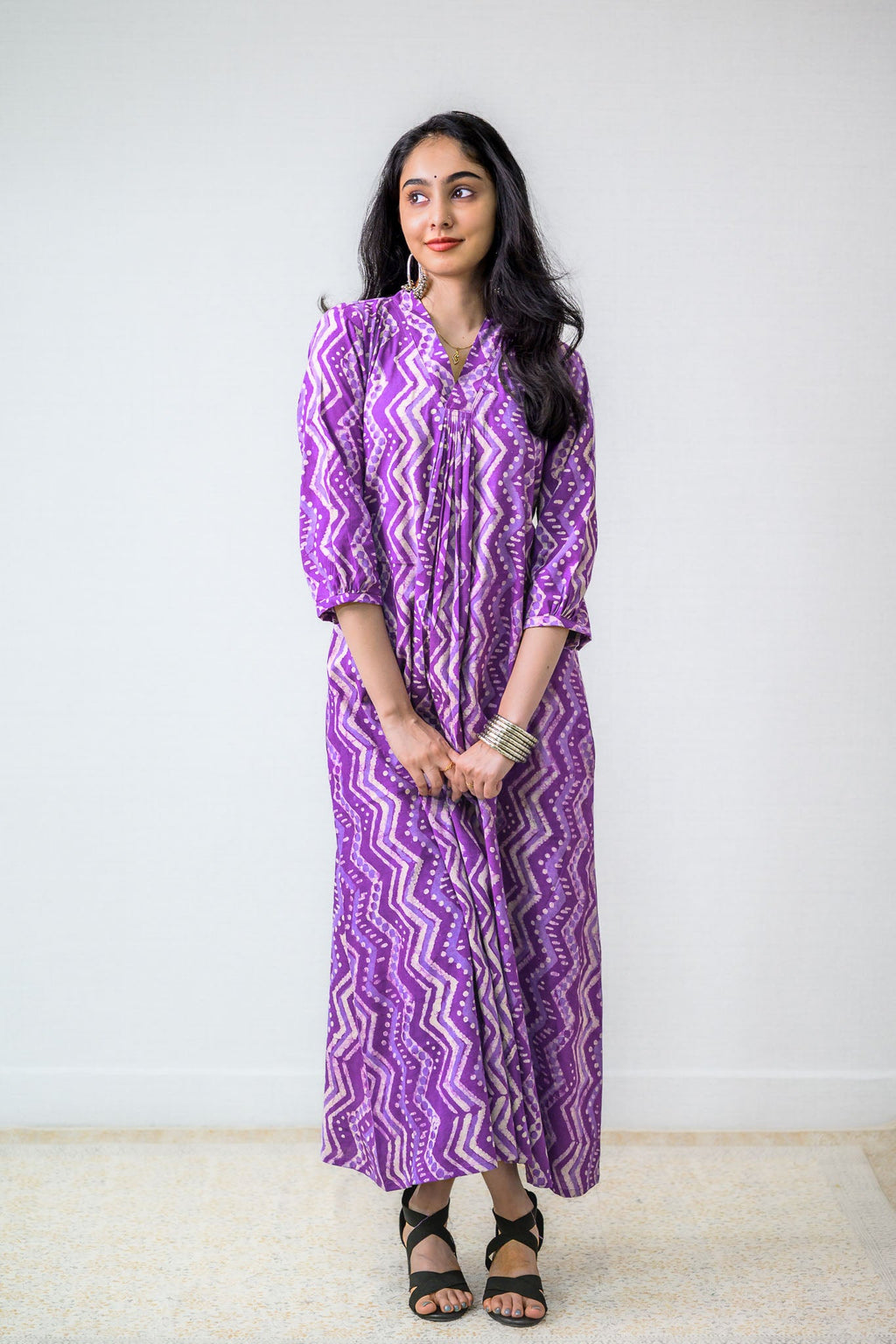 Evenfall Dabu Cotton Dress - Lobha Deepthis