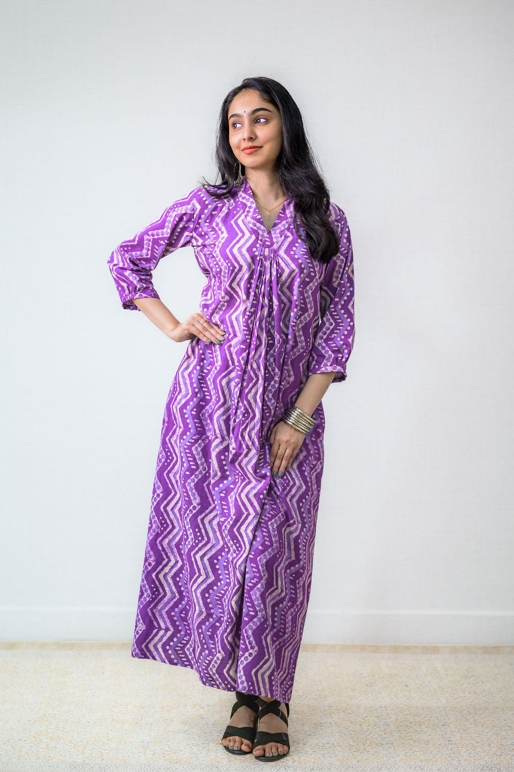 Evenfall Dabu Cotton Dress - Lobha Deepthis