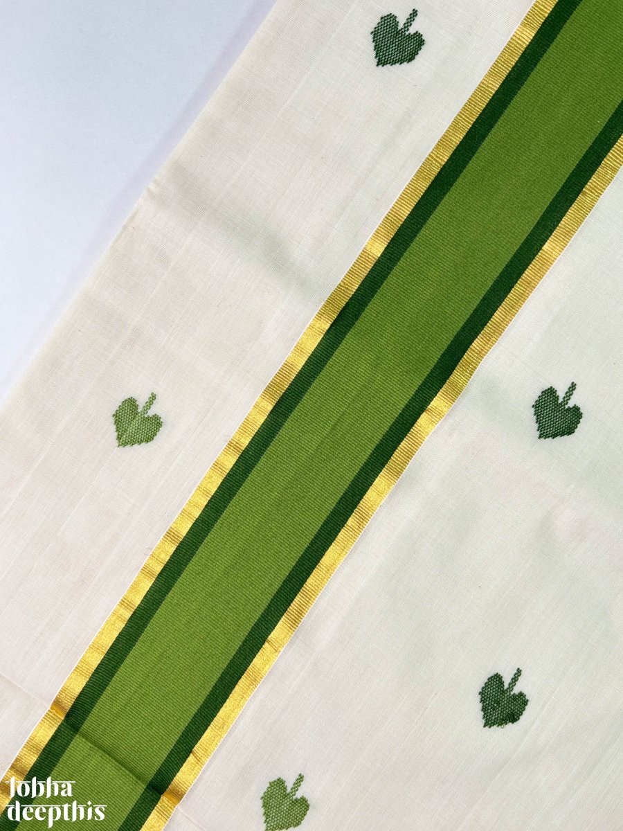 Green Kara and Butas Balaramapuram Handloom Saree - Lobha Deepthis