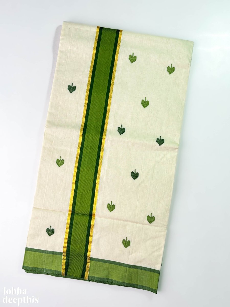Green Kara and Butas Balaramapuram Handloom Saree - Lobha Deepthis