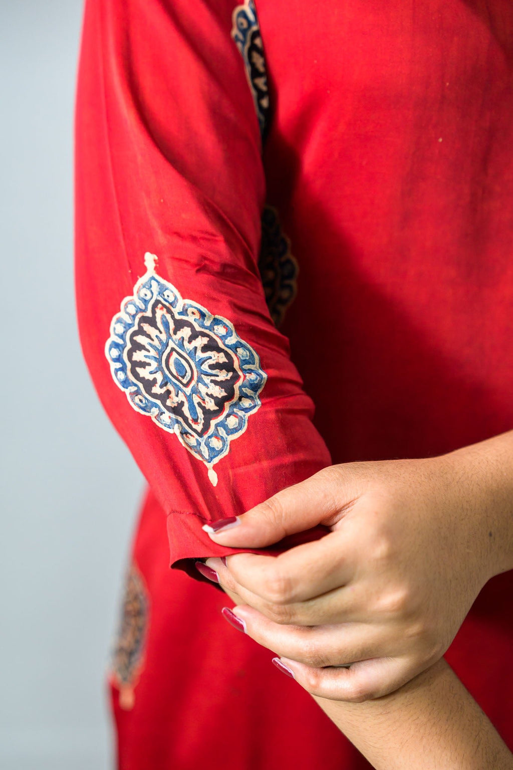 Gulrang Modal Ajrakh Kurta - Lobha Deepthis