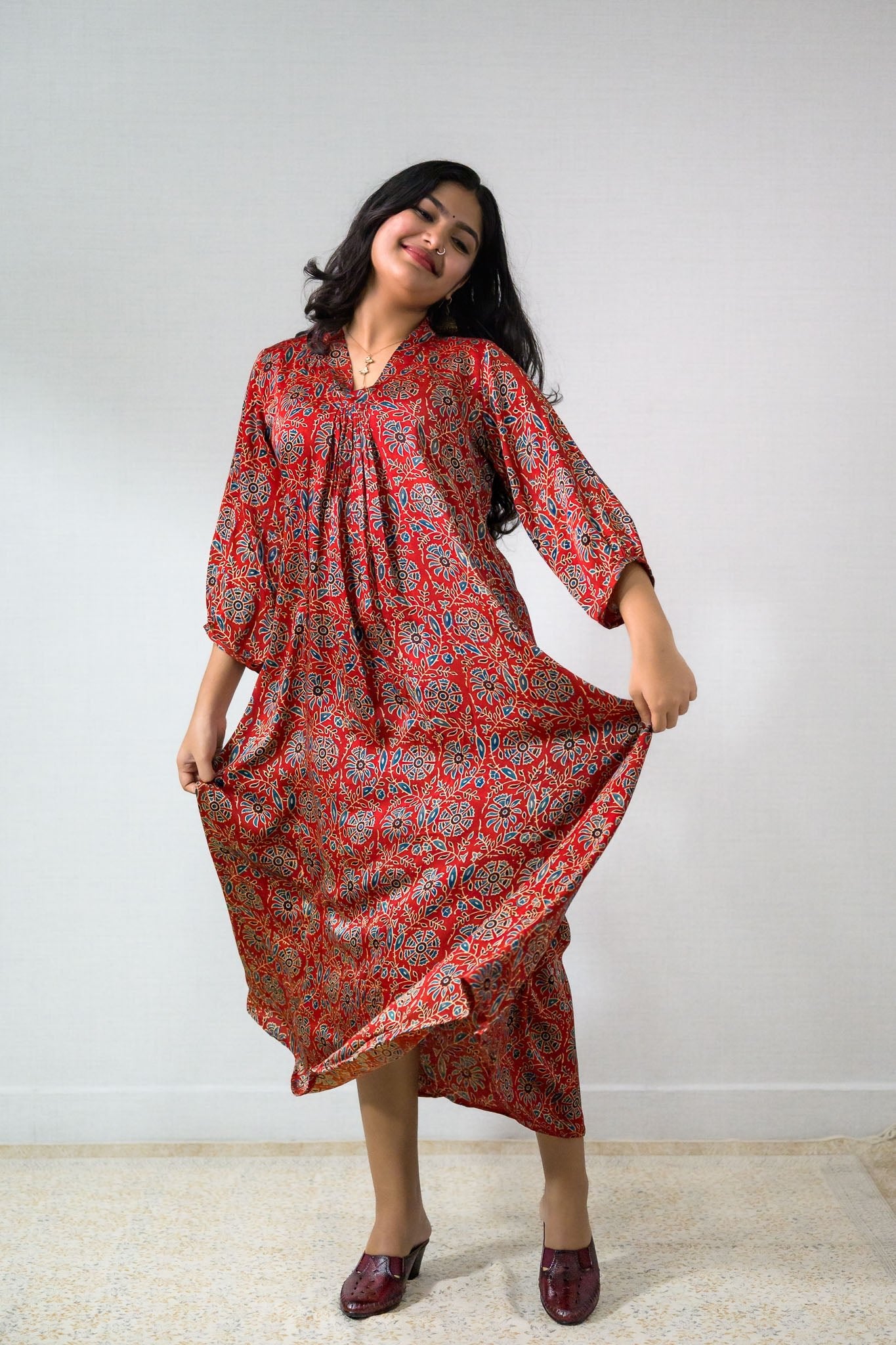 Gulshan Modal Ajrakh Dress - Lobha Deepthis
