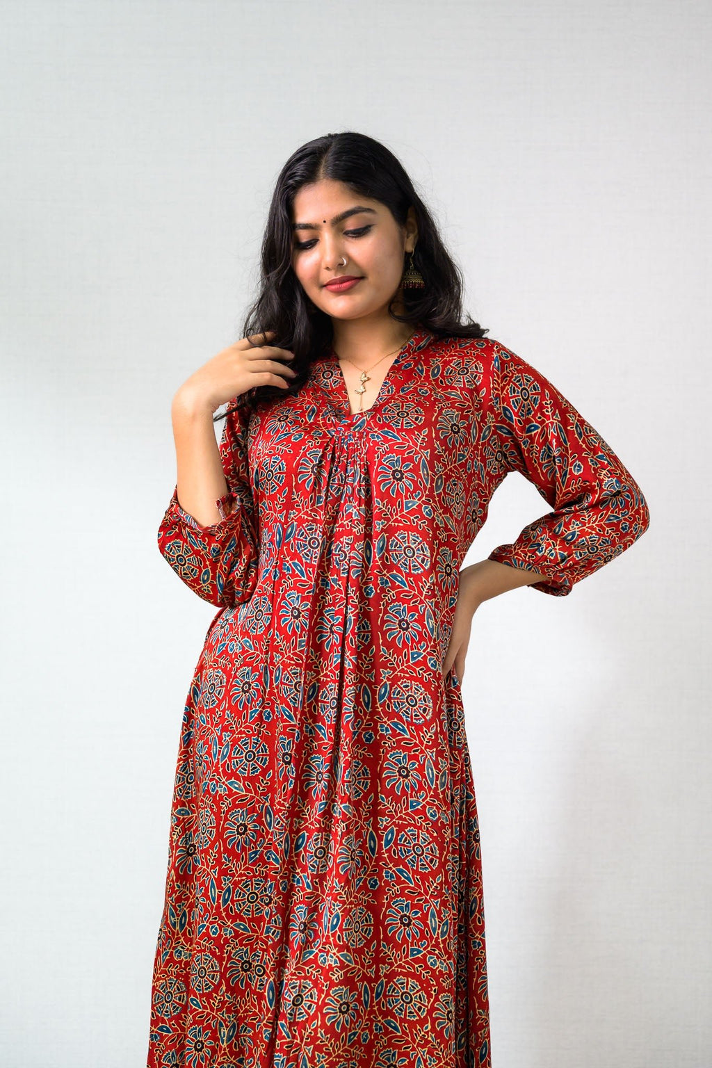 Gulshan Modal Ajrakh Dress - Lobha Deepthis