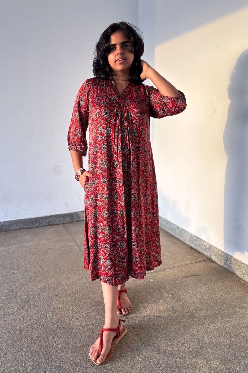 Gulshan Modal Ajrakh Dress - Lobha Deepthis